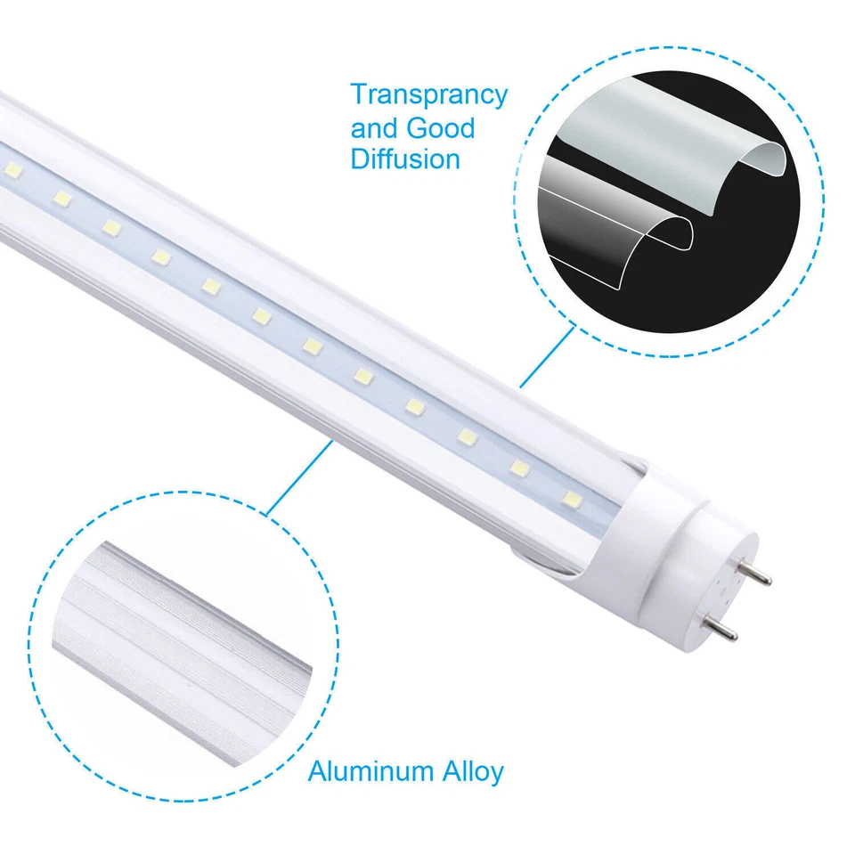 25/100Pack 22W 28W 4FT T8 LED Tube Light 4Foot G13 2-Pin Dual Power Garage Light - Image 2 of 4