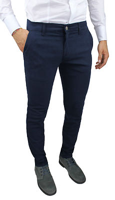 PANTALONI UOMO BATTISTINI JEANS BLU SCURO INVERNALI SLIM FIT 100