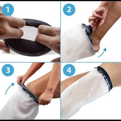 Full Leg Waterproof Protector for Cast & Dressings Long Leg Bath Shower Cover - Picture 11 of 11