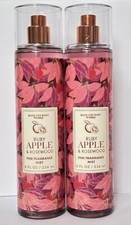 2 NEW BATH  BODY WORKS RUBY APPLE ROSEWOOD FINE FRAGRANCE MIST BODY SPRAY 8 OZ