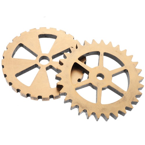 2 Pcs Gear Wall Decor Wheel Big Creative Shape Design Home Decoration