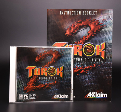 Turok 2 - PC Game - CD-ROM Complete CIB w/ Large Manual Cleaned Tested Tracked