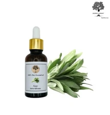 100% Pure Sage Oil Therapeutic Grade 30 ml - Premium Quality Salvia Officinalis