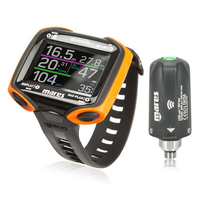 Mares Tauchcomputer Quad CI orange - Sparset mit LED Sender 2.0