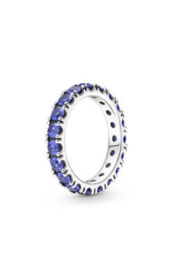 Pandora S925 Blue Sparkling Row Eternity Ring 190050C02-52 - Size 