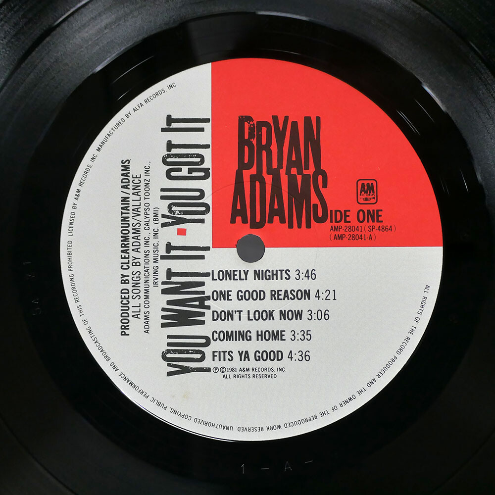 BRYAN ADAMS GERACY A&M AMP28041 JAPAN OBI VINYL LP | eBay