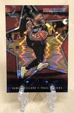2021 Panini NBA HOOPS Purple Explosion Lights Camera Action Damian Lillard #17