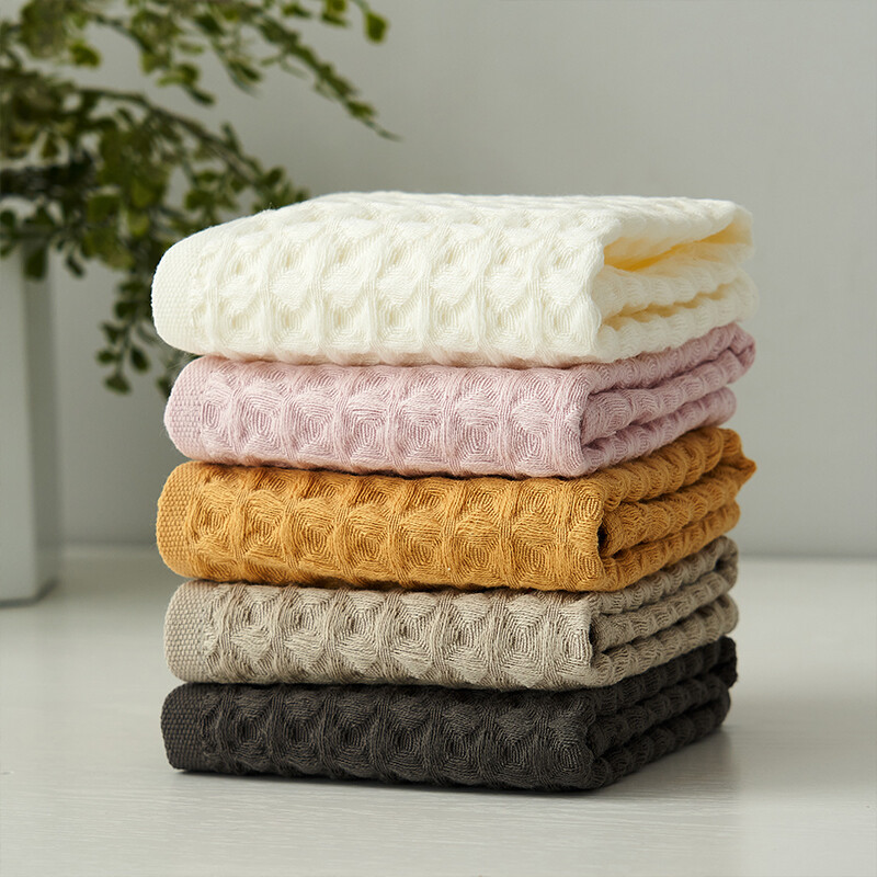Waffle Weave Bath Towel 100 Cotton Towel 1Piece Absorbent and Soft eBay