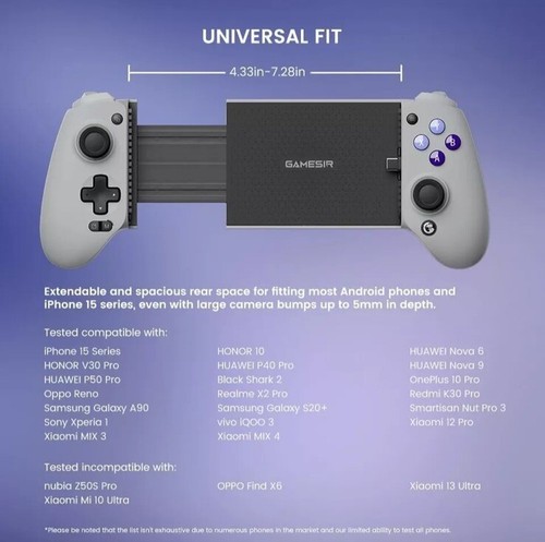 Gaming Controller for iPhone 15 16 Series GameSir G8 Galileo Type-C Mobile USB-C - Picture 3 of 8