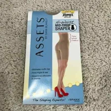 Assets by Sara Blakey NUDE Hi-Waist Mid-Thigh Shaper SPANX Size 2 NEW