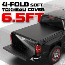 4-Fold 6.5FT Truck Bed Tonneau Cover for Chevy Silverado GMC Sierra 1500 2500HD