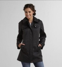 Womens Plus D.e.t.a.i.l.s Coat / Rain Fully Mesh Lined With Hood Black