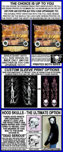 Old School Rust Bucket Auto Hot Rat Street Rod Sedan Skull Hoodie Sweatshirt 602 - Picture 2 of 12