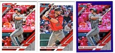 PAUL GOLDSCHMIDT 2019 DONRUSS BASEBALL PURPLE HOLO & VARIATION & BASE 152