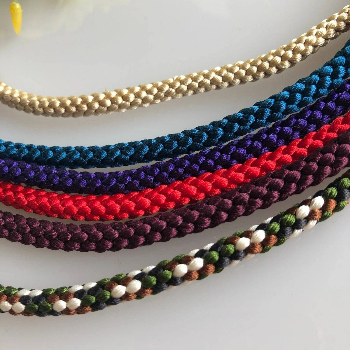 Silk round cord kumihimo 5mm 1m Japanese silk cord