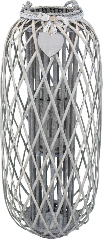 Lanterna DecHome 95cm Vimini Grigio - Arredo Giardino e Interni