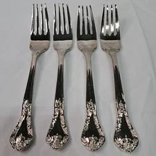 Godinger Grand Master Silverware Replacement Salad Forks Set Of 4 Silver Plate