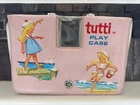Tutti Play Case pink vintage mattel with dolls and clothing 1965