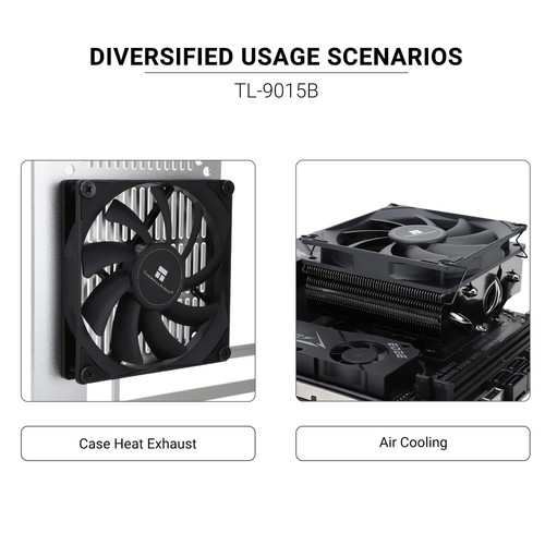 TL-9015B CPU Cooling Fan 92mm Computer Case Fan 4pin PWM PC Pan 15mm Ultra-Th... - Picture 7 of 7