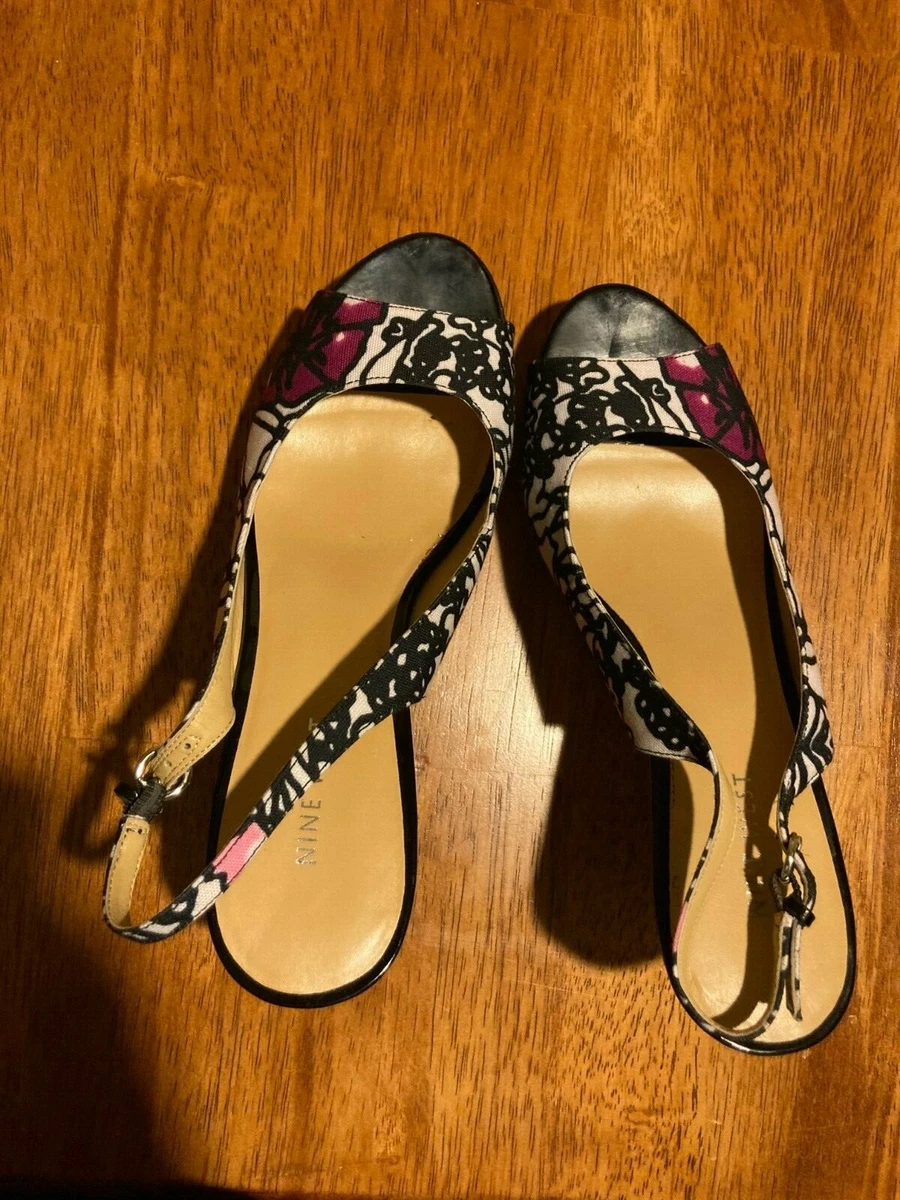 nine west women shoes multicolor textile upper size 7 1 2