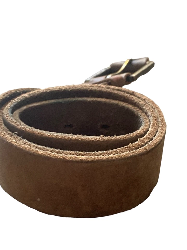 Timberland коричневый замшевый кожаный ремень мужчин 40 XL винтажный латунная пряжка  - Изображение 3 из 4