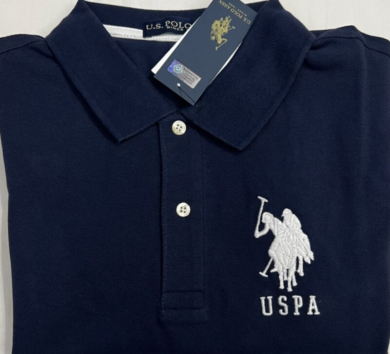 【最終値下げ】Polo Shirt US Size L Navy Blue New U.S. Polo Assn. Men's Short Sleeve Polo Navy Color Size S
