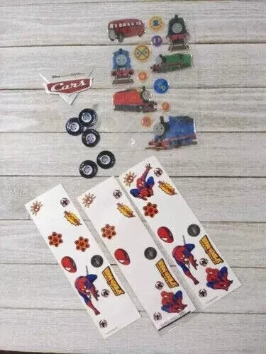 cars thomas spider-man fun stickers crafts EK success puffy partial packs