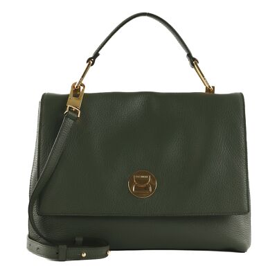 COCCINELLE Liya Handbag Handtasche Umhängetasche Tasche Alga / Noir dunkelgrün
