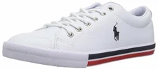 Polo Ralph Lauren Kids Boys White Red Blue Edmund Sneakers Sz 2 M US 8774-3