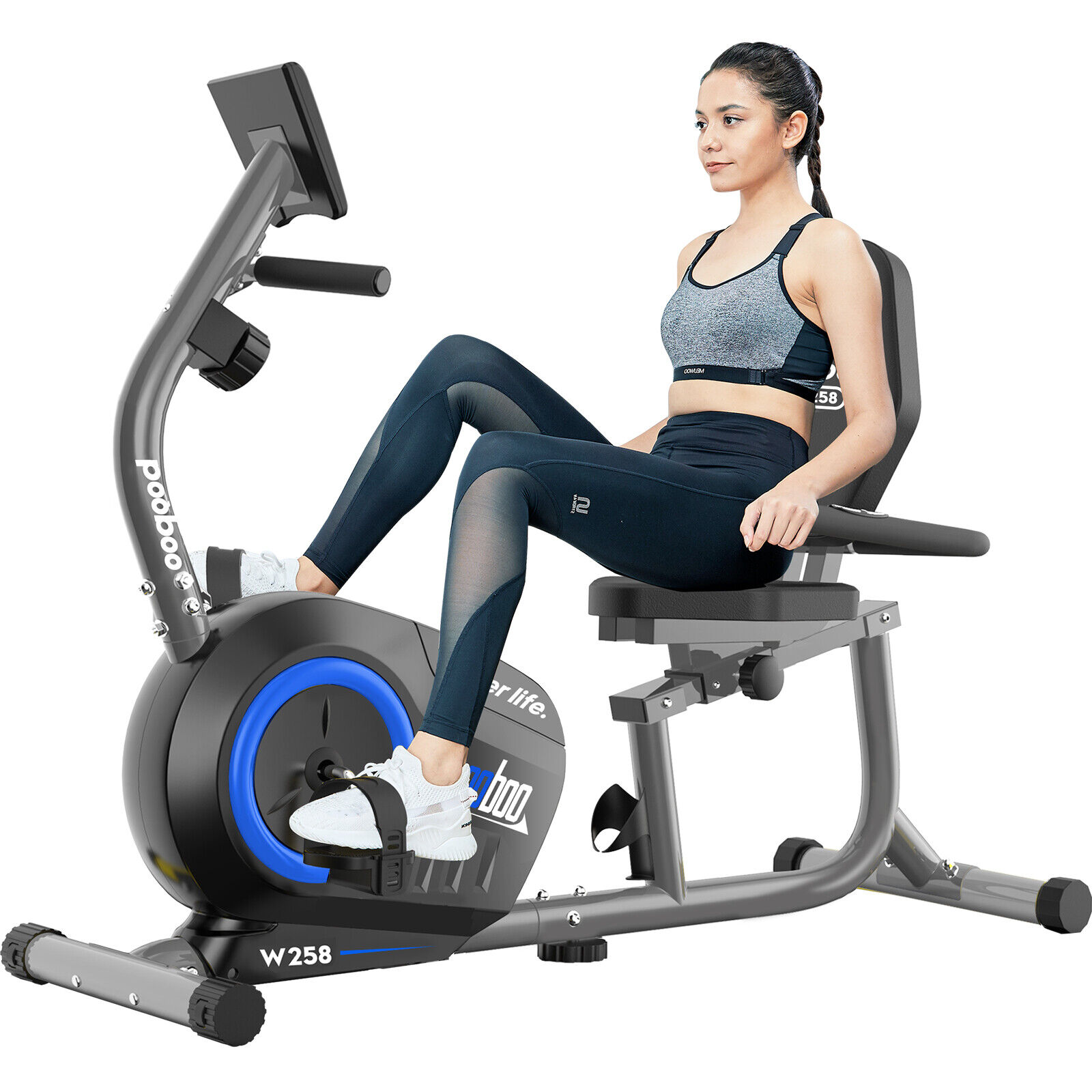 Recumbent Elliptical Exercise Bike Stationary Bike Support ...