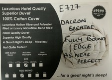 10.5TOG KING SIZE CRISP COTTON SUPERIOR DUVET FULLY BOUND EDGE AS PERFECT E727