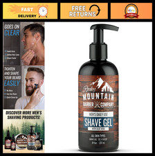Clear Shaving Gel for Men, 8 oz - See Where You Shave, Perfect for Daily Use B
