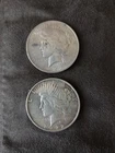 Set of 1922 And 1923 Peace Silver Dollars