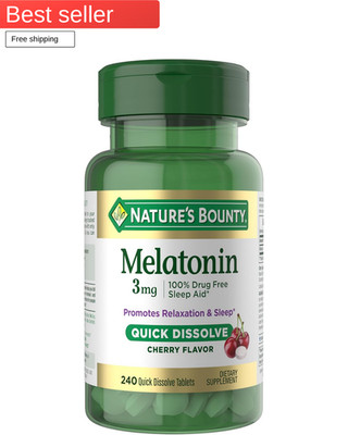 Nature's Bounty Melatonin 3mg Quick Dissolve,240 Count