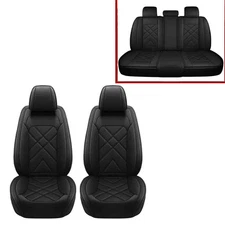 For Toyota for Tacoma Car Seat Cover Full Set Leather 5-Seats Front Rear Protect