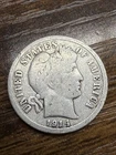 1914-D Barber Liberty Head Dime 90% silver Actual coin Good Coin