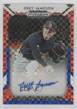 2019 Panini Prizm Draft Picks Red White & Blue 32/99 Drey Jameson #43 Auto 10q4