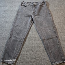 Vintage Levis 550 Orange Tab Black Relaxed Fit Tapered Jeans Made in USA 38x30