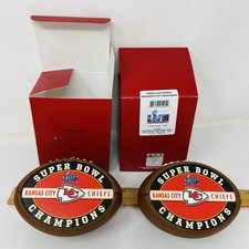 Kansas City Chiefs Super Bowl LVII Champions Ornament Hallmark Keepsake Lot of 2