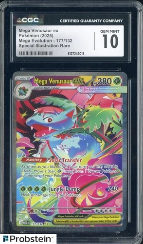 2025 Pokemon Mega Evolution Special Illustration Rare Mega Venusaur ex CGC 10