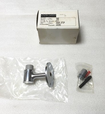 ROCKWOOD 471.26D Rigid Door Stop,Floor Mount,Satin Chrome   N£W