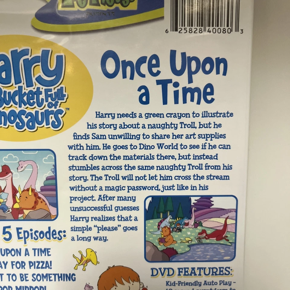 Harry y su cubo lleno de dinosaurios Érase una vez DVD + Insertar papel bueno Foto 4 de 4