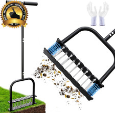 Lawn Aerator, Automatic Dirt and Leaf Clean Design, Heavy Duty Manual Lawn Aerat