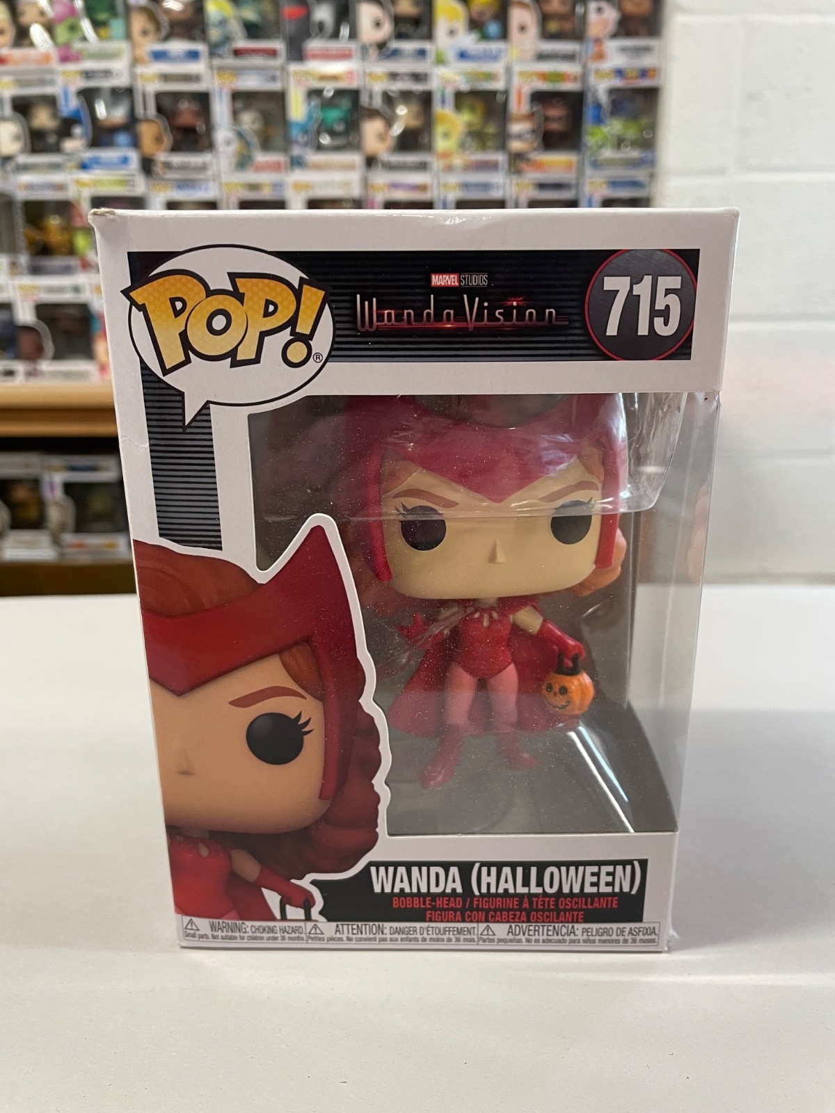 DAMAGED BOX MARVEL WANDAVISION WANDA HALLOWEEN 3.75"" POP VINYL FIGURE FUNKO 715