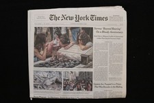 2024 OCTOBER 8 NEW YORK TIMES - SORROW 'BEYOND BEARING' ON A BLOODY ANNIVERSARY