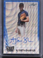 2021 Leaf Metal Draft #LA-AJS AJ Smith-Shawver 1990 Leaf Auto Blue Wave #/20