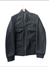 G Star Raw Mens  XPO Wool  zip Jacket XL  Black Bomber Style pockets Streewear 