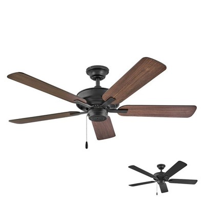 Hinkley Metro 52'' 3-Speed Indoor Dual Mount Ceiling Fan, Matte Black