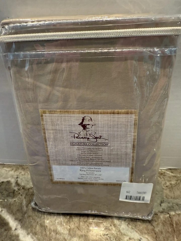 PANAMA JACK NAUTICAL 2 Fundas de Almohada King Playa Costera Algodón Estrella de Mar Tostado Foto 4 de 4