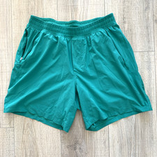 Lululemon Green Running Jogging Active Shorts Pockets Women s Size M